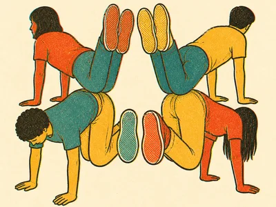 团队俯卧撑